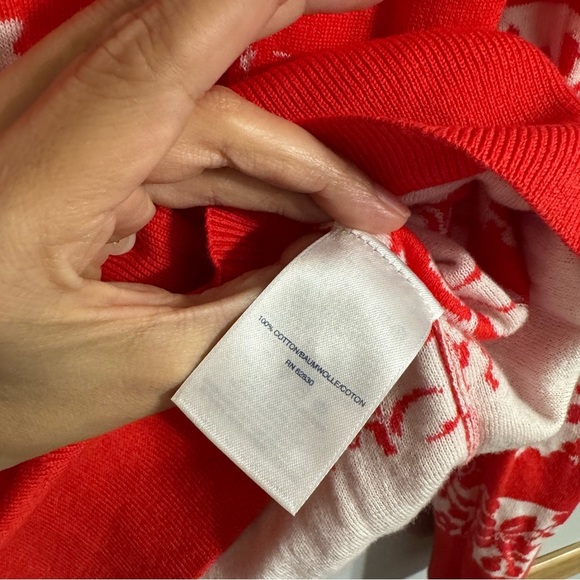 Lands’ End Women’s Vibrant Red Cardigan Size Large - Picture 6 of 9